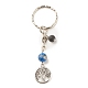 Porte-clés perles de pierres précieuses naturelles KEYC-JKC00306-2
