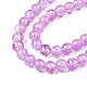 Hebras de perlas de vidrio craquelado translúcido CCG-T003-01C-3