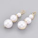 Colgantes de perlas de imitación de plástico abs KK-T035-64-2
