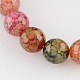 Perlas de ágata multicolor natural teñidas hebras G-R177-6mm-03-1