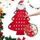 Adornos colgantes de tela de fieltro de árbol de navidad con calendario de adviento DIY-WH0032-26-3