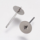 Accessoires de puces d'oreilles en 304 acier inoxydable STAS-I097-079B-2