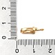 Brass Micro Pave Clear Cubic Zirconia Fold Over Clasps KK-M270-10G-3