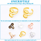 UNICRAFTALE DIY Cuff Ring Making Kit Size 10 1/2 Open Cuff Ring Bezel Tray Brass Finger Ring Base 6 Colors Cabochon Ring Bases with Glass Cabochons Domes Set for Ring Making DIY-UN0004-12B-4