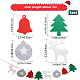 Gorgecraft bannière de Noël drapeau guirlande d'arbre de Noël 16 pcs pendentifs 3 m corde boule et cerf et arbre et cloche bannières en tissu banderoles pour arbre de Noël vacances intérieur extérieur bureau à domicile décoration suspendue DIY-WH0401-91-2