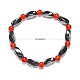 Round Natural Carnelian(Dyed & Heated) Stretch Bracelets BJEW-G072-13-2