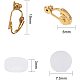 PandaHall Elite 30pcs 3 Colors Brass Clip-on Earring Converter with 30pcs Silicone Earring Pads Earring Components Non-Pierced Ear Hoops for Earring Jewelry Making Findings PH-DIY-G005-40-2