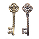 Schlüssel tibetischer Stil Anhänger Fassungen für Strasssteine TIBEB-A101291-R-LF-4