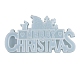 クリスマスDIYペンダントシリコンモールド  樹脂の鋳造型  UVレジン用  エポキシ樹脂ジュエリー作り  単語メリークリスマスと父のクリスマス＆エルクのクリスマストナカイ/クワガタ  ホワイト  150x270x14mm  穴：4mm X-DIY-D049-11-6