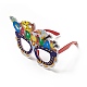 Feltro brasile carnevale occhiali cornice decorazione AJEW-G044-01C-3