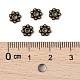 Perles d'alliage de style tibétain perles d'espacement de marguerite X-LF1249Y-01AB-RS-3
