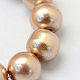 Backen gemalt pearlized Glasperlen runden Perle Stränge HY-Q003-12mm-11-3