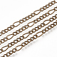 Fabrication de collier de chaîne figaro en fer recouvert de laiton MAK-T006-03R-2