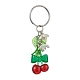 Porte-clés pendentif en acrylique fruits et feuilles KEYC-JKC00680-01-1