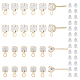 BENECREAT 80Pcs Brass Stud Earring Findings KK-BC0009-38-1