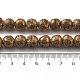 Galvanisierte natürliche Lavasteinperlenstränge&nbsp;G-A251-D01-01G-4