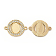 Alloy Cabochon Connector Settings with Crystal Rhinestone FIND-H039-03G-1