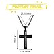 Croix en acier au titane avec collier pendentif philippiens 4: 13 JN1050C-3
