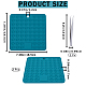 Gorgecraft 2Pcs Square Silicone Hot Mats for Hot Dishes AJEW-GF0008-26B-2