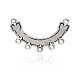 Tibetan Style Curved Alloy Chandelier Component Links PALLOY-J659-70AS-1
