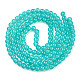 Chapelet de perles en verre baking paint&nbsp;DGLA-Q023-6mm-DB24-3