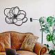 NBEADS Line Drawing Flowers Metal Wall Art Decor HJEW-WH0067-223-6