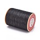 平らなワックス糸ストリング  マイクロマクラメコード  革縫い用  濃いグレー  0.8mm  約109.36ヤード（100m）/ロール YC-P003-A07-2