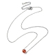 Ожерелья с подвесками из натурального сердолика и круглых бусин NJEW-JN04551-05-2