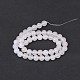 Natürlichen weißen Achat runde Perlen Stränge G-N0151-10-8mm-2