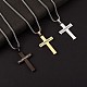 Croix en acier au titane avec collier pendentif philippiens 4: 13 JN1050A-4