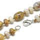 Natural Crazy Agate Beaded Necklaces NJEW-S390-26-2