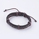Bracelets réglables unisexe en corde de peau de vache BJEW-F300-07B-1