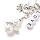 Valentinstag buchstabe perlen liebe und stern mit wort nur für sie schlüsselanhänger KEYC-JKC00377-3