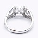 Adjustable 925 Sterling Silver Ring Components STER-I016-027P-3