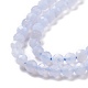 Natürlichen blauen Spitze Achat Perlen Stränge G-D463-04-3