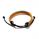 PU Imitation Leather Braided Cord Bracelets for Women BJEW-M290-01E-2