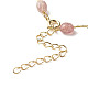 Ensemble de bracelets de cheville en perles de quartz fraise naturelle pour fille femme AJEW-AN00450-03-11