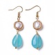 Pearl Beads Dangle Earrings EJEW-L218-13-2