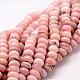 Rondelle Natural Pink Opal Beads Strands G-K071-01A-1
