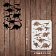 FINGERINSPIRE Dinosaurs Stencils Template 8.3x11.7inch Plastic Tyrannosaurus Drawing Painting Stencils Rectangle Prints Pattern Reusable Stencils for Painting on Wood DIY-WH0202-141-3