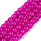 Spray Painted Crackle Glass Beads Strands CCG-Q001-12mm-08-1