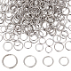 Beebeecraft 400 pièces 4 styles 304 anneaux ouverts en acier inoxydable STAS-BBC0002-90-1