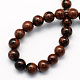 Acajou naturel perles rondes obsidienne brins G-S163-12mm-2