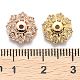 Tappi perline in zirconi cubici di micro pavè di ottone a più petali ZIRC-F088-038-M-3