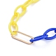 Personalized Two Tone ABS Plastic Cable Chain Necklaces NJEW-JN02825-05-3
