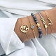 Alloy Rhinestone Bracelets Sets BJEW-L627-01-10