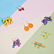 Sunnyclue 1 boîte bricolage faire 7 paires de kits de fabrication de boucles d'oreilles en argile polymère grappe de fruits - perles de fruits en argile polymère DIY-SC0005-86-5