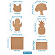 Kaktus & Katze & Ananas & Baum & Quadrat & Rechteck Form Ohrring Display-Karten EDIS-TA0001-001-8