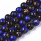 Hebras de perlas de lapislázuli y broncita natural ensambladas G-S366-026B-1