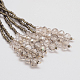 Collane di perle di vetro Lariat NJEW-O059-04K-2
